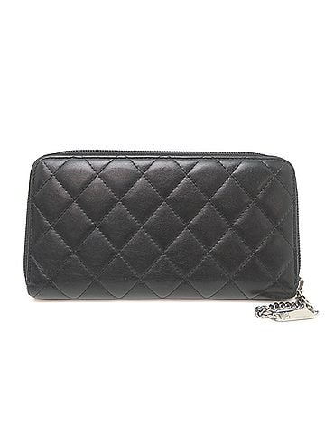 Chanel Chanel Cambon Line Round Zipper Women's Long Wallet A50078 Calf Leather Black (view 2)