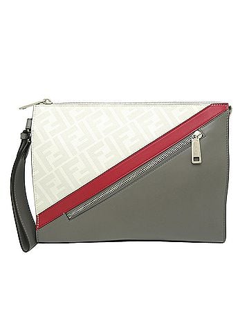 Fendi Fendi Men's Clutch Bag 7VA491 Leather White (view 1)