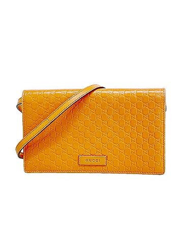 Gucci Gucci Microguccissima Leather Shoulder Wallet, 466507, Orange, Women's (view 1)