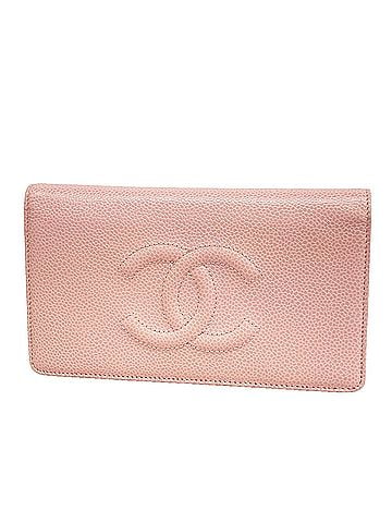 Chanel Chanel long wallet, caviar leather, pink, women's. (view 1)