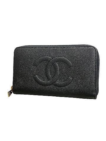 Chanel Chanel Long Wallet, Caviar Leather, Black, Men's &amp; Women's (view 1)
