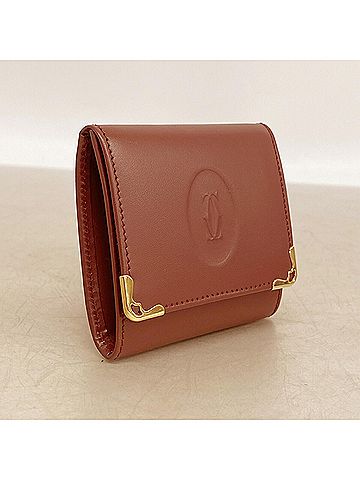 Cartier Cartier Must Leather Wallet/Coin Case, Bordeaux, for Men and Women (view 2)