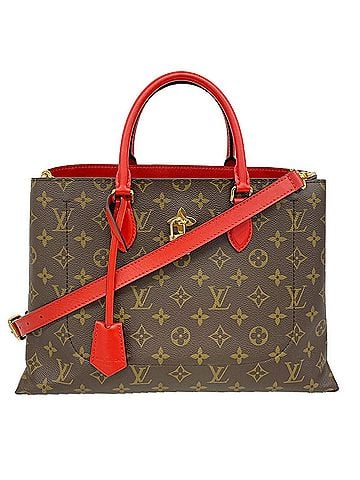 Louis Vuitton Louis Vuitton Monogram Flower Tote Handbag M43553 Brown Coquelicot 2-way bag for women (view 1)