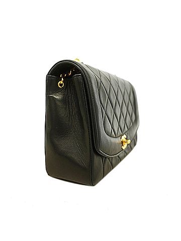 Chanel Chanel Diana Chain Shoulder Bag, Lambskin, Black, Women's (view 2)