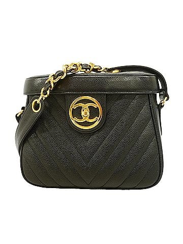 Chanel Chanel Shoulder Bag, V-Stitch, Caviar Leather, Black, Women's (view 1)