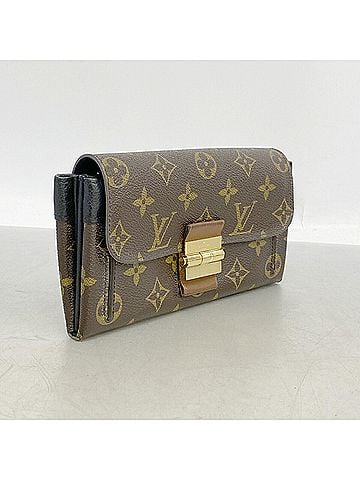 Louis Vuitton Louis Vuitton Monogram Portefeuille Elysée Long Wallet M60577 Brown Black Women's (view 2)