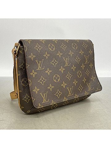 Louis Vuitton Louis Vuitton Monogram Musette Tango Short Strap Shoulder Bag M51257 Brown Women's (view 2)