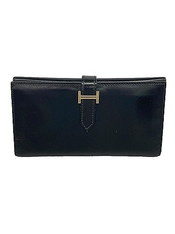 Hermès Hermes Tri-fold Long Wallet, Bearn Dupri Box Calf Leather, Black, ?I Stamp, Men's/Women's (view 1)