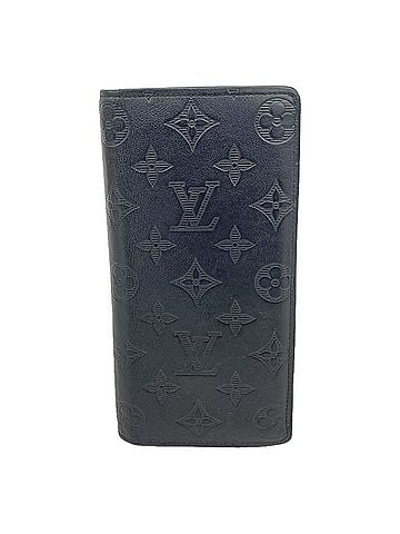 Louis Vuitton Louis Vuitton Monogram Shadow Portefeuille Brazza Long Wallet M62900 Black Men's (view 1)