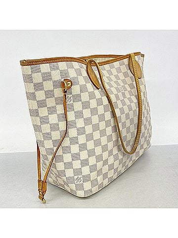 Louis Vuitton Louis Vuitton Damier Azur Neverfull MM Tote Bag N51107 White Women's (view 2)