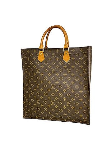 Louis Vuitton Louis Vuitton Monogram Sac Plat Tote Bag M51140 Brown Women's (view 1)