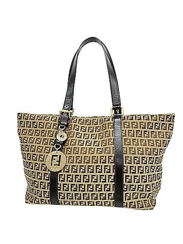 Fendi Fendi Zucchino Tote Bag, Nylon Canvas, Brown Champagne, Women's (view 1)