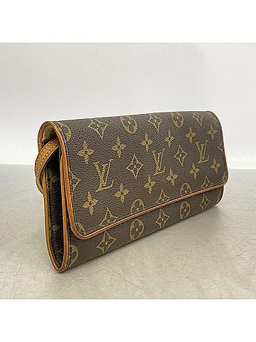 Louis Vuitton Louis Vuitton Monogram Pochette Twin GM Shoulder Bag M51852 Brown Women's (view 2)