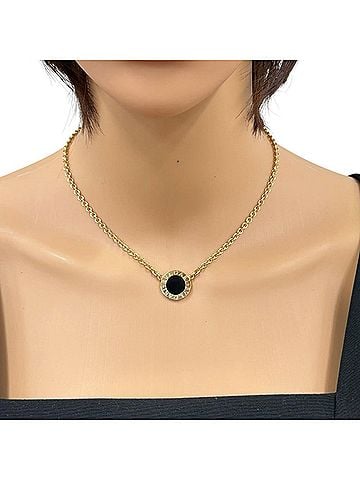 Bvlgari BVLGARI Necklace 18K Yellow Gold Onyx Men's Women's (view 2)