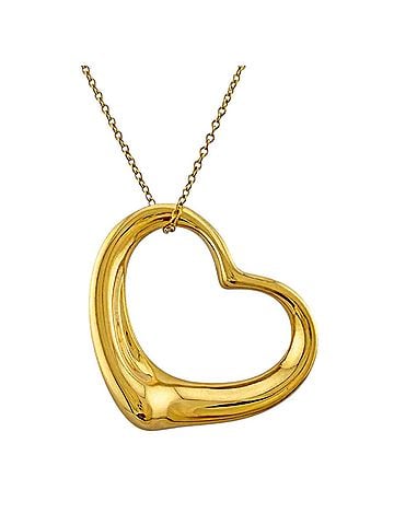 Tiffany & Co. Tiffany &amp; Co. Open Heart Necklace, 18K Yellow Gold, Women's. (view 1)