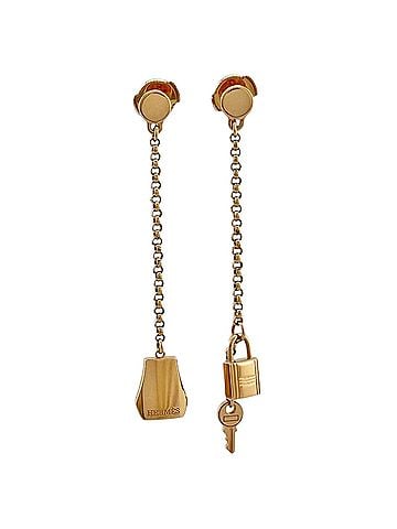 Hermès Hermes Kelly Clochette Earrings, 18K Pink Gold, Women's. (view 1)