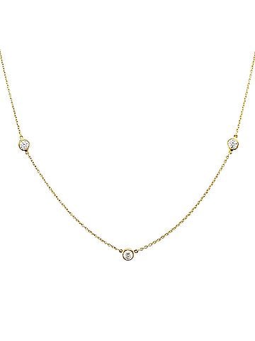 Tiffany & Co. Tiffany &amp; Co. By the Yard Necklace, 18K Yellow Gold, Diamond, Women's. (view 1)