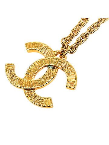 Chanel Chanel Vintage Coco Mark Chain Necklace, Gold Plated, Women's CHANEL (view 1)