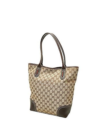 Gucci Gucci GG Canvas Sherry Line Princy Tote Bag 181779 Beige Brown Leather Women's GUCCI (view 2)