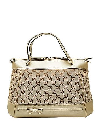 Gucci Gucci GG Canvas Mayfair Handbag 269894 Beige Gold Leather Women's GUCCI (view 1)
