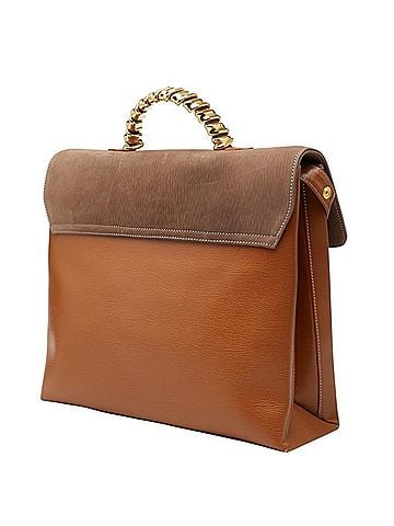 Loewe Loewe Velázquez Twist Handbag Shoulder Bag 2-Way Brown Leather Women's LOEWE (view 2)
