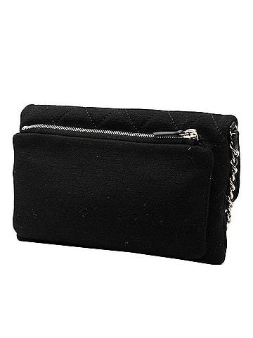 Chanel Chanel Matelassé Coco Mark 2011 Christmas Limited Edition Crossbody Chain Shoulder Bag Black Cotton Canvas Leather Women's CHANEL (view 2)