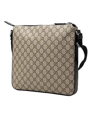 Gucci Gucci GG Supreme Crossbody Shoulder Bag 779846 Beige Black Leather Women's GUCCI (view 2)