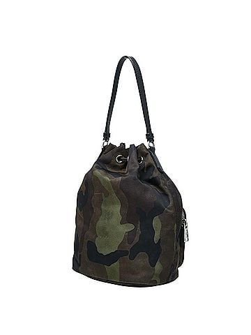 Prada Prada Triangle Logo Plate Camouflage Handbag 2-Way Shoulder Bag Khaki Green Brown Nylon Leather Women's PRADA (view 2)