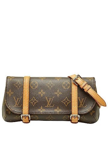 Louis Vuitton Louis Vuitton Monogram Pochette Marelle Body Bag Waist M51159 Brown Leather Women's LOUIS VUITTON (view 1)