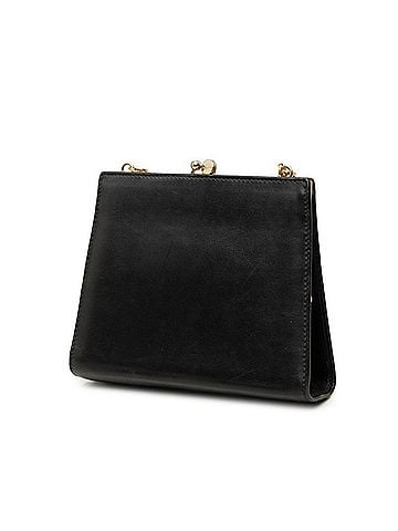 Salvatore Ferragamo Salvatore Ferragamo Vara Ribbon Mini Chain Shoulder Bag, Crossbody, Black Leather, Women's (view 2)