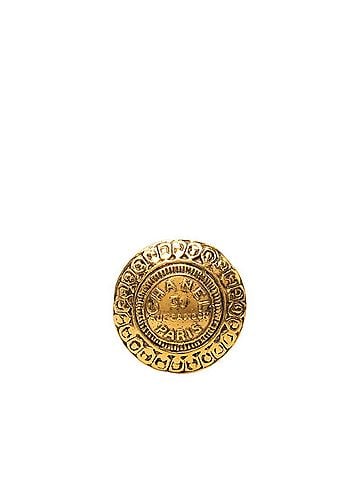 Chanel Chanel 31 RUE CAMBON Cambon Vintage Round Brooch Gold Plated Women's CHANEL (view 1)