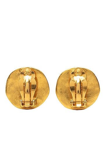 Chanel Chanel Vintage Coco Mark Earrings, Gold Plated, Women's CHANEL (view 2)