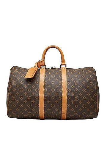 Louis Vuitton Louis Vuitton Monogram Keepall 45 Boston Bag Handbag M41428 Brown Leather Women's LOUIS VUITTON (view 1)