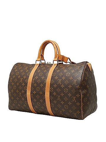Louis Vuitton Louis Vuitton Monogram Keepall 45 Boston Bag Handbag M41428 Brown Leather Women's LOUIS VUITTON (view 2)