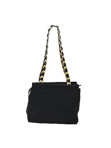 Salvatore Ferragamo Salvatore Ferragamo Ferragamo handbag, women's shoulder bag, Vara model, nylon, black, gold hardware. (view 2)