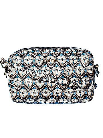 Miu Miu Miu Miu Miu handbag for women, brand shoulder bag, leather, white and blue, floral design, gold hardware. (view 1)