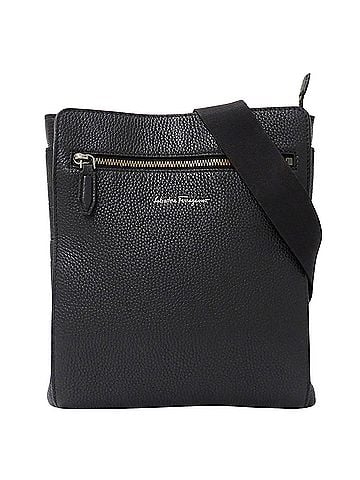 Salvatore Ferragamo Salvatore Ferragamo Ferragamo men's handbag, brand shoulder bag, leather, black, FZ-24 0471. (view 1)