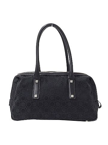 Salvatore Ferragamo Salvatore Ferragamo Ferragamo handbag for women, brand name, canvas, black, Gancini pattern. (view 2)