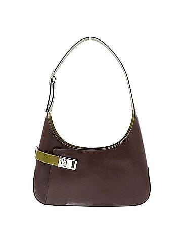 Salvatore Ferragamo Salvatore Ferragamo Ferragamo handbag for women, brand name shoulder bag, leather, brown/khaki, one-shoulder, bag. (view 1)