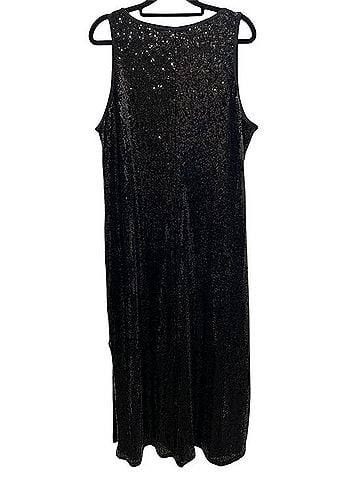 Lane Bryant Black Sequin Scoop Maxi Dress Cocktail Dress (view 2)