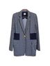 CAbi Checkered-gingham Black White Blue Blazer Size M - photo 1