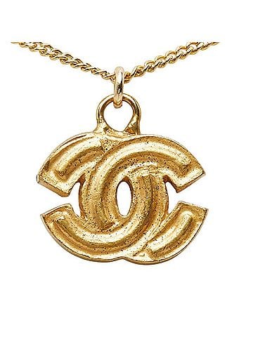 Chanel Chanel Coco Mark Chain Necklace Pendant 01P Gold Plated Women's CHANEL (view 2)