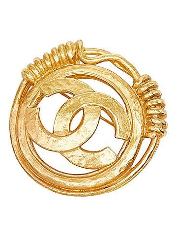 Chanel Chanel Coco Mark Vintage Brooch 94P Gold Plated Women's CHANEL (view 1)