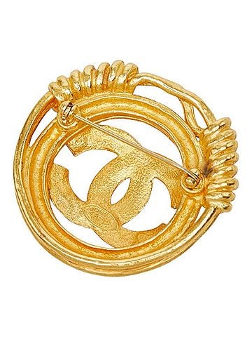 Chanel Chanel Coco Mark Vintage Brooch 94P Gold Plated Women's CHANEL (view 2)
