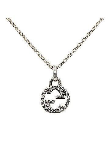 Gucci Gucci Interlocking G Necklace SV925 Silver Men's GUCCI (view 1)