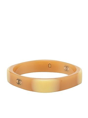 Chanel Chanel Coco Mark Bangle, Beige Plastic, Women's. (view 2)
