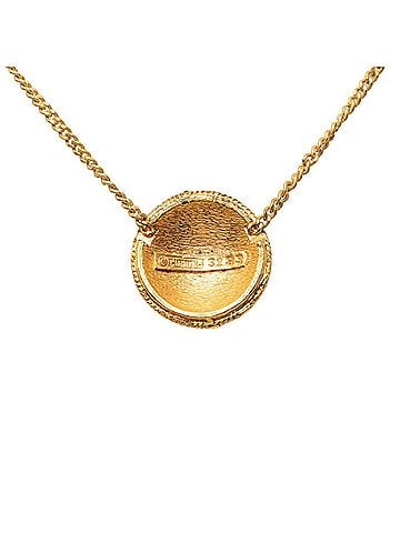 Chanel Chanel Vintage Coco Mark Necklace, Gold Plated, Women's CHANEL (view 2)