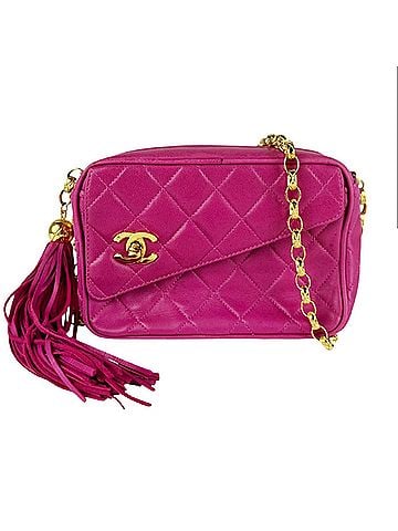 Chanel Chanel CHANEL Shoulder Bag Lambskin Magenta Gold Women's z10993 (view 1)