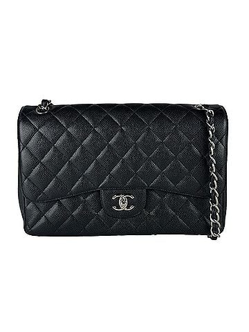 Chanel Chanel Matelassé 30 Shoulder Bag, Caviar Leather, Black/Silver, Women's, z10968 (view 1)