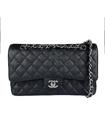 Chanel Chanel CHANEL Shoulder Bag Double Flap Matelassé Caviar Leather Black Silver Women's z10997 (view 1)